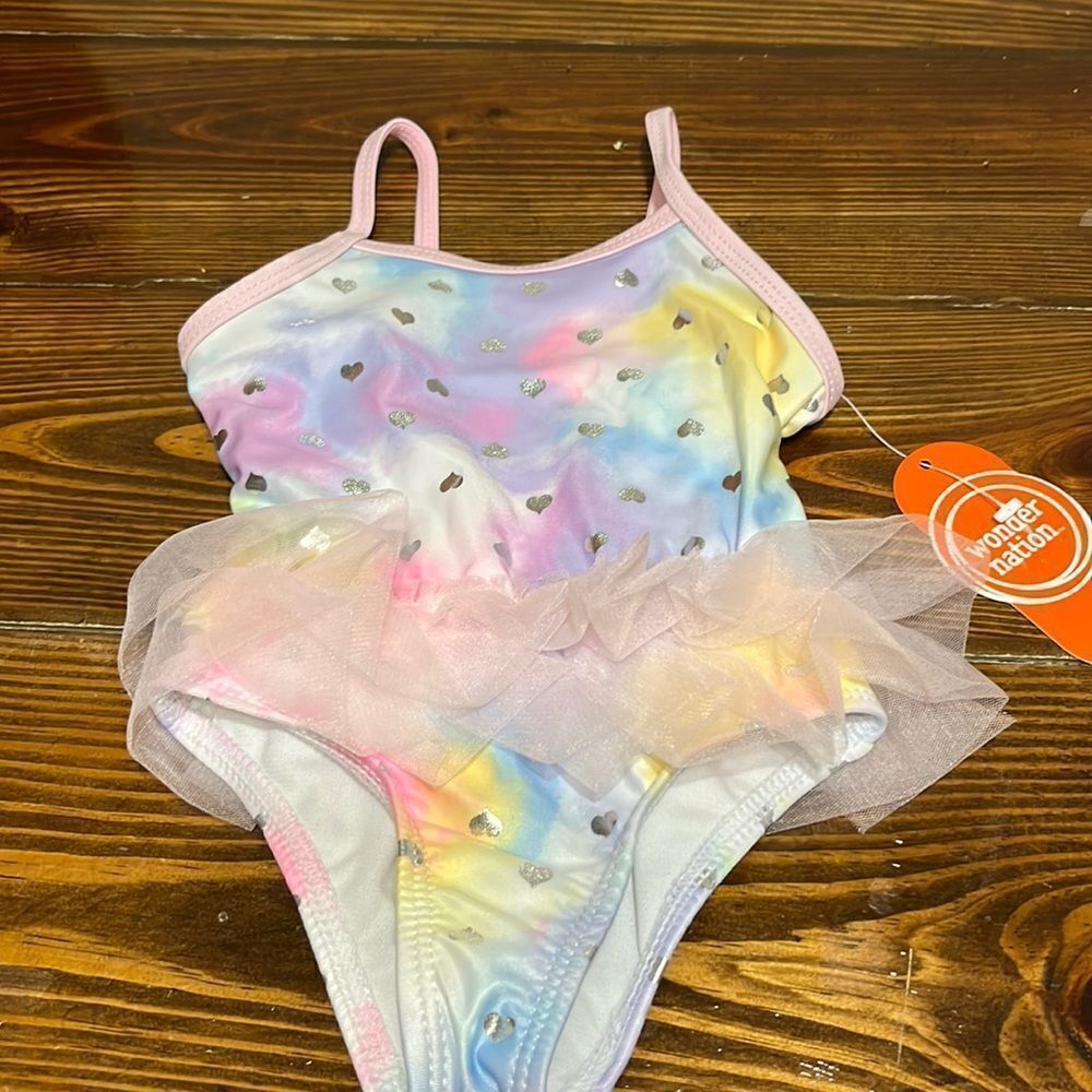 NWT Wonder Nation Cute RUFFLED One Piece Bathing Size 12 months